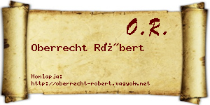Oberrecht Róbert névjegykártya